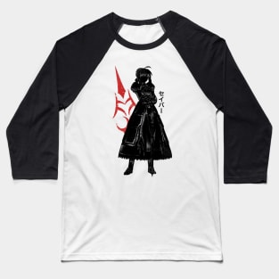 Crimson Swordswoman Baseball T-Shirt